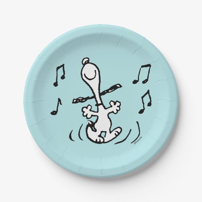 Peanuts | Snoopy Dancing Paper Plate (Front)