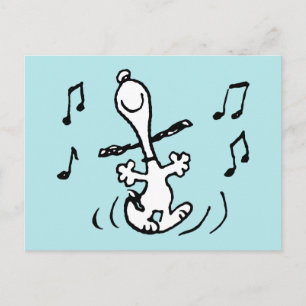 Peanuts   Snoopy Dancing Postcard