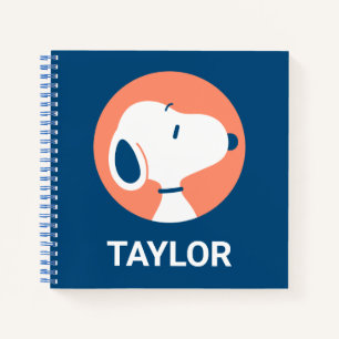 Peanuts   Snoopy Dark Blue Deco   Add Your Name Notebook