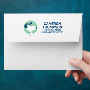 Peanuts   Snoopy Dark Blue Deco Dreams Pattern Envelope