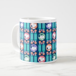 Peanuts   Snoopy Dark Blue Deco Dreams Pattern Large Coffee Mug