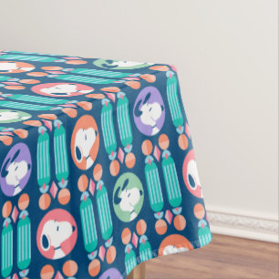 Peanuts   Snoopy Dark Blue Deco Dreams Pattern Tablecloth