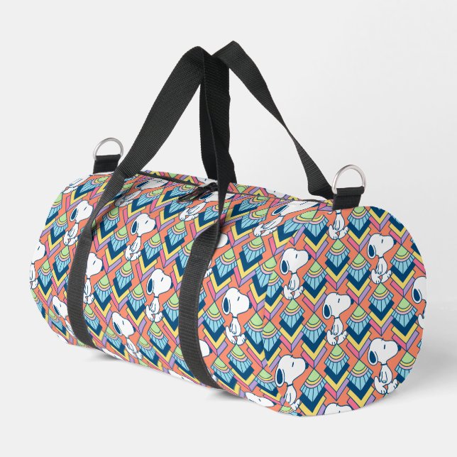 Peanuts | Snoopy Deco Dreams Pattern Duffle Bag (Left Corner)