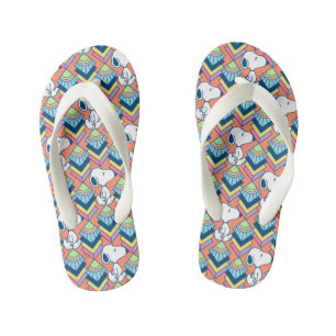 Peanuts Snoopy Deco Dreams Pattern Kid's Thongs
