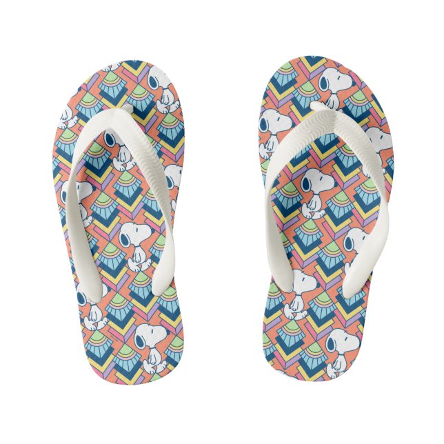 Peanuts | Snoopy Deco Dreams Pattern Kid's Thongs (Footbed)