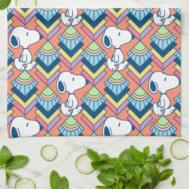 Peanuts | Snoopy Deco Dreams Pattern Tea Towel (Folded)