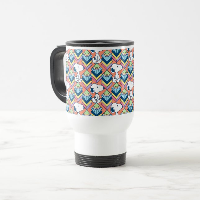 Peanuts | Snoopy Deco Dreams Pattern Travel Mug (Front Left)