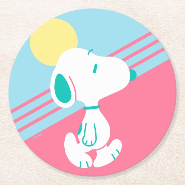 Peanuts | Snoopy Deco Dreams Sun Round Paper Coaster (Front)