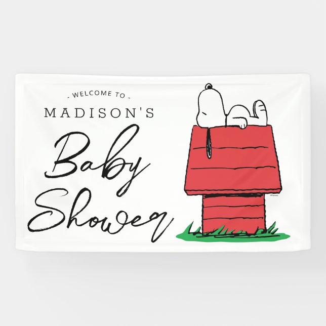 Peanuts Snoopy Dog House | Baby Shower  Banner (Horizontal)