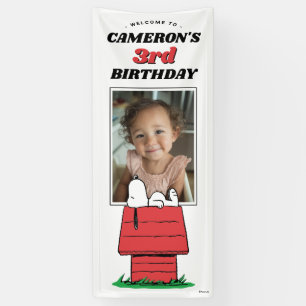 Peanuts Snoopy Dog House Birthday Banner