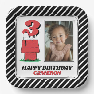 Peanuts Snoopy Dog House Birthday Paper Plates