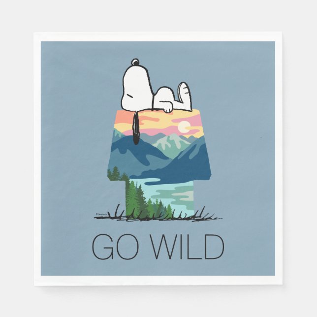 Peanuts | Snoopy Dog House Sunrise Napkin (Front)