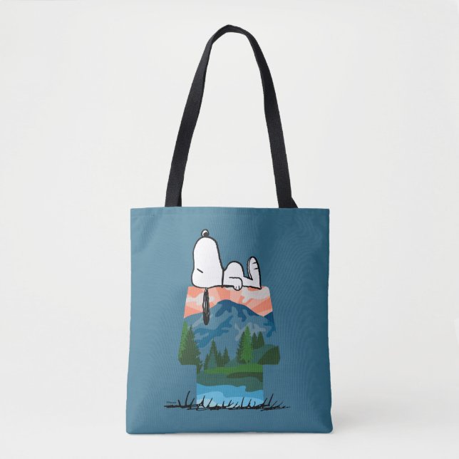 Peanuts | Snoopy Dog Sunset View Tote Bag (Front)