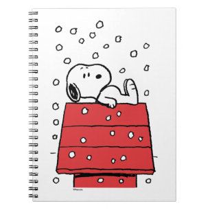 Peanuts   Snoopy Doghouse Snowflakes Notebook