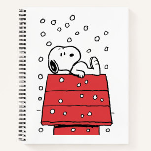 Peanuts   Snoopy Doghouse Snowflakes Notebook