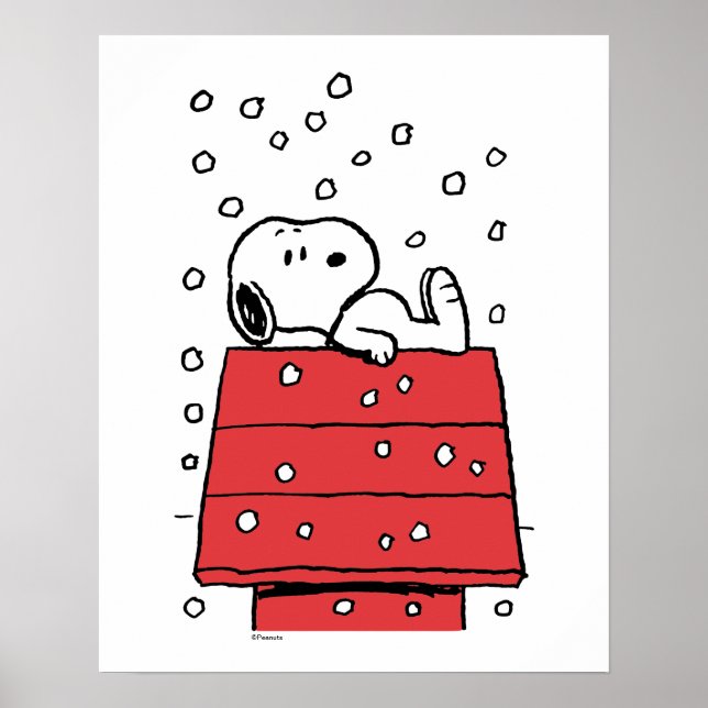 Peanuts | Snoopy Doghouse Snowflakes Poster (Front)