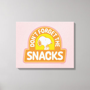 Peanuts Snoopy Don't Forget the Snacks Canvas Print