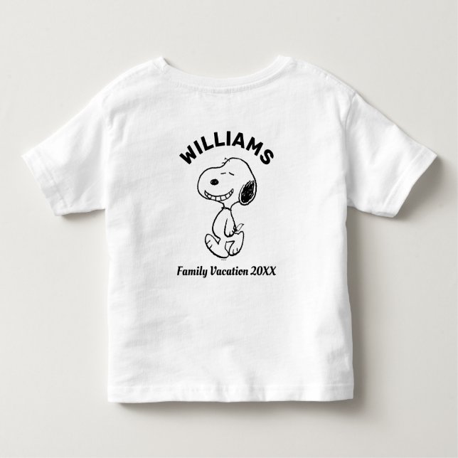 Peanuts | Snoopy Family Vacation Toddler T-Shirt (Back)