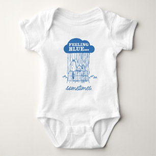Peanuts Snoopy Feeling Blue Is OK Too Baby Bodysuit
