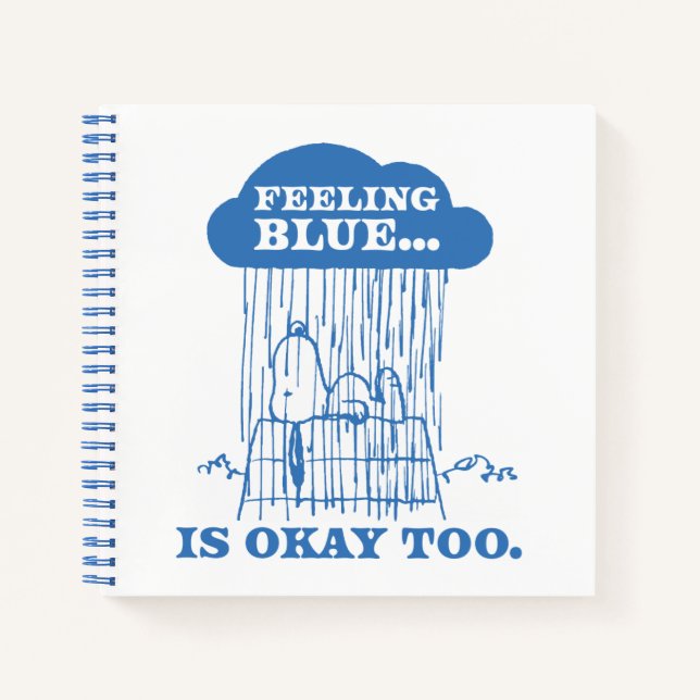 Peanuts | Snoopy Feeling Blue Is OK Too Notebook (Front)