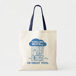 Peanuts   Snoopy Feeling Blue Is OK Too Tote Bag