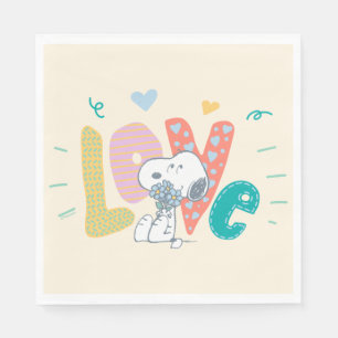 Peanuts   Snoopy Flower Love Napkin
