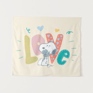 Peanuts   Snoopy Flower Love Tapestry