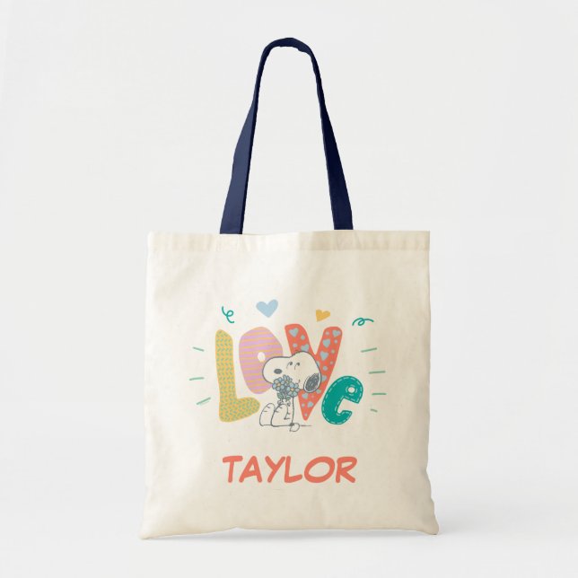 Peanuts | Snoopy Flower Love Tote Bag (Front)
