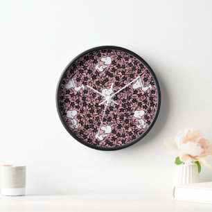 Peanuts   Snoopy Flower Vine Pattern Clock