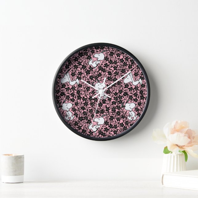 Peanuts | Snoopy Flower Vine Pattern Clock (Home)