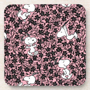 Peanuts   Snoopy Flower Vine Pattern Coaster