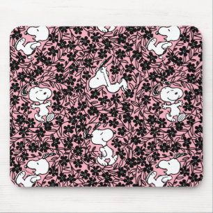 Peanuts   Snoopy Flower Vine Pattern Mouse Pad