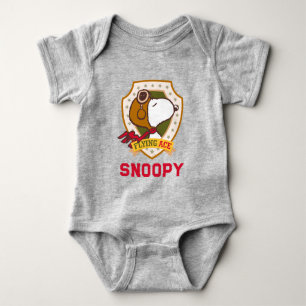 Peanuts   Snoopy Flying Ace Badge Baby Bodysuit
