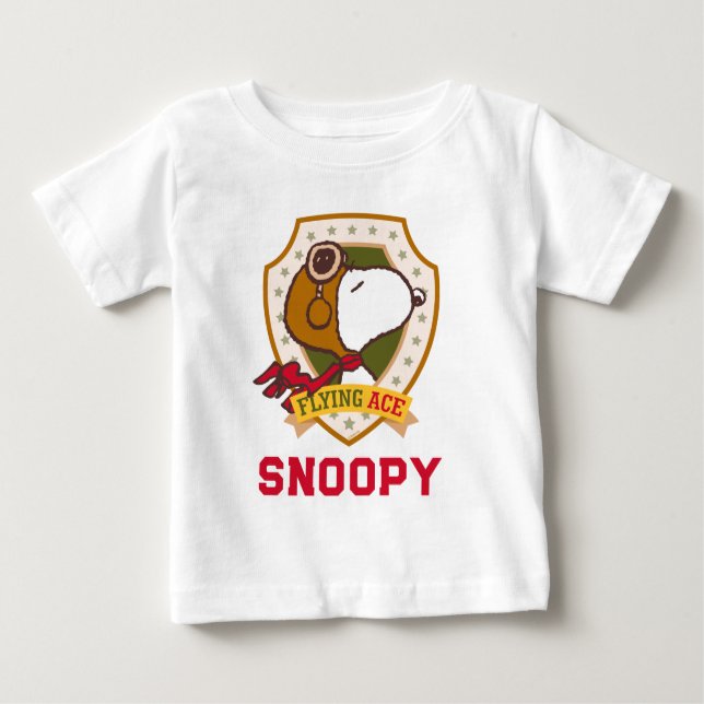 Peanuts | Snoopy Flying Ace Badge Baby T-Shirt (Front)