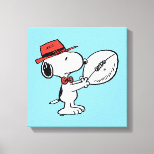 Peanuts Snoopy Football Coach Canvas Print