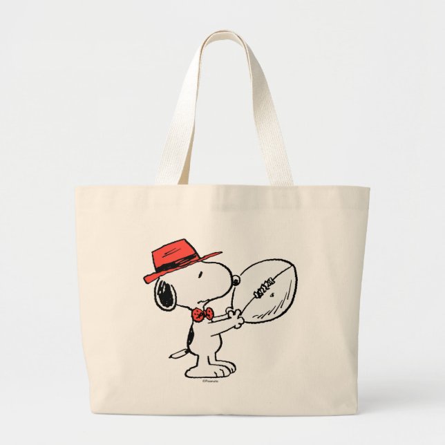 Peanuts | Snoopy Football Coach Large Tote Bag (Front)