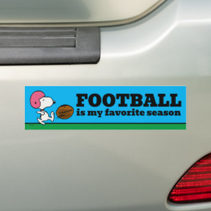 Peanuts   Snoopy Football Kicker Bumper Sticker