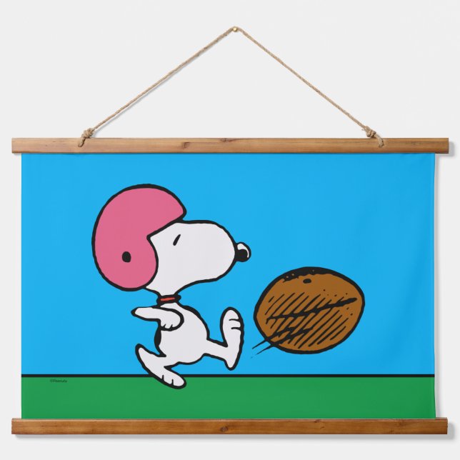 Peanuts | Snoopy Football Kicker Hanging Tapestry (Front)