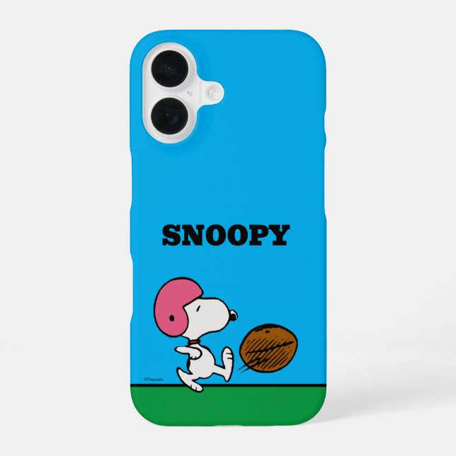 Peanuts | Snoopy Football Kicker iPhone 16 Case (Back)