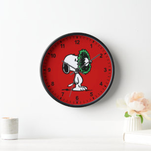 Peanuts   Snoopy for the Holidays Clock