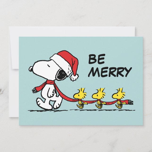 Peanuts | Snoopy & Friends Winter  Add Your Photos Holiday Card (Front)