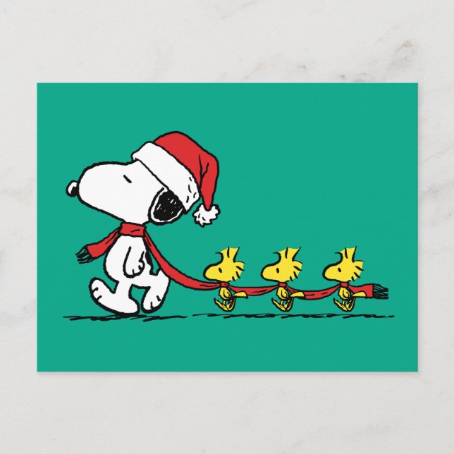 Peanuts | Snoopy & Friends Winter Scarf Postcard (Front)