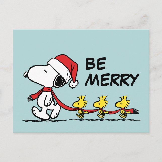 Peanuts | Snoopy & Friends Winter Scarf Postcard (Front)