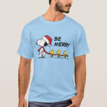 Peanuts | Snoopy & Friends Winter Scarf T-Shirt<br><div class="desc">Celebrate the holidays and your love of Peanuts with this cute design featuring Snoopy,  Woodstock & friends wearing a red winter scarf.</div>