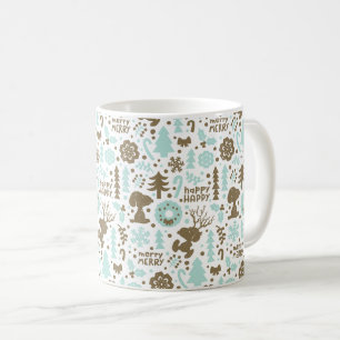 Peanuts   Snoopy Frosty Christmas Pattern Coffee Mug