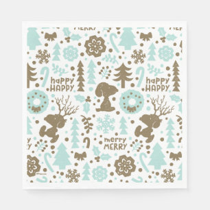 Peanuts   Snoopy Frosty Christmas Pattern Napkin