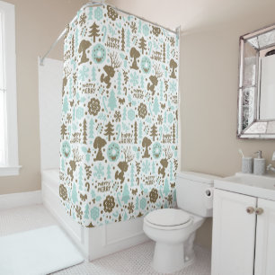 Peanuts   Snoopy Frosty Christmas Pattern Shower Curtain
