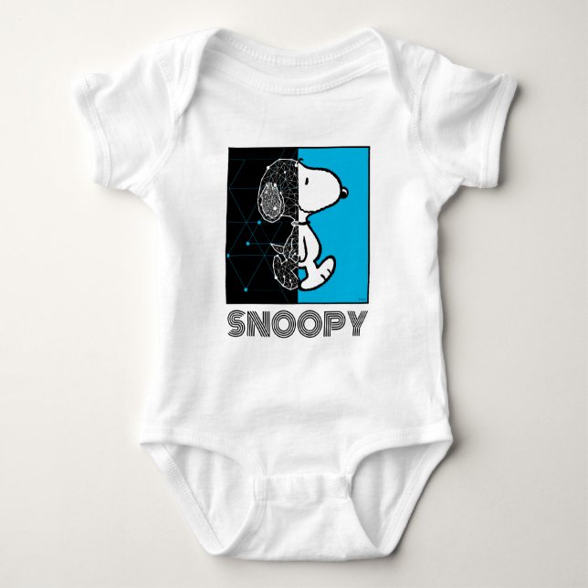 Peanuts | Snoopy Geometric Design Baby Bodysuit (Front)