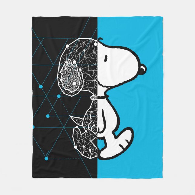 Peanuts | Snoopy Geometric Design Fleece Blanket (Front)
