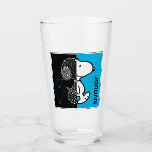 Peanuts   Snoopy Geometric Design Glass
